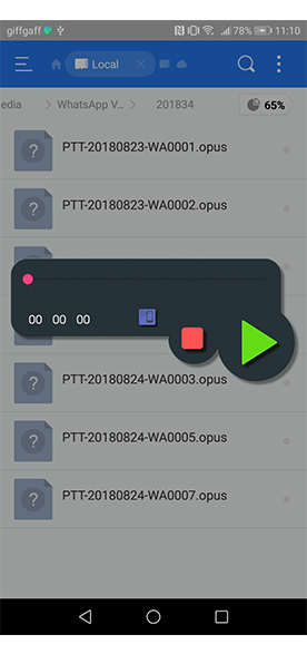 Opus Player listen voice notes file manager